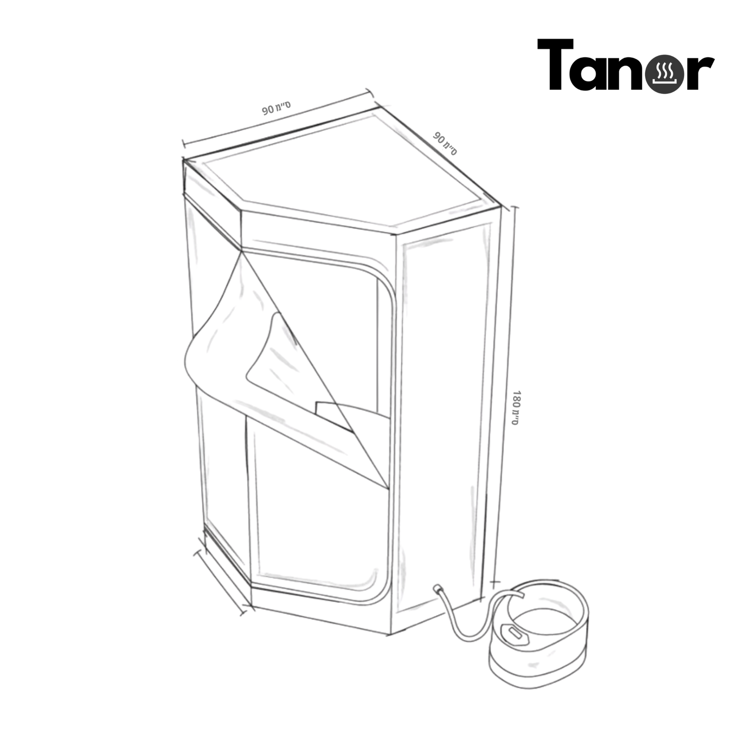 תנור אדים + כובע סאונה, שטיח סופג ותאורת לד